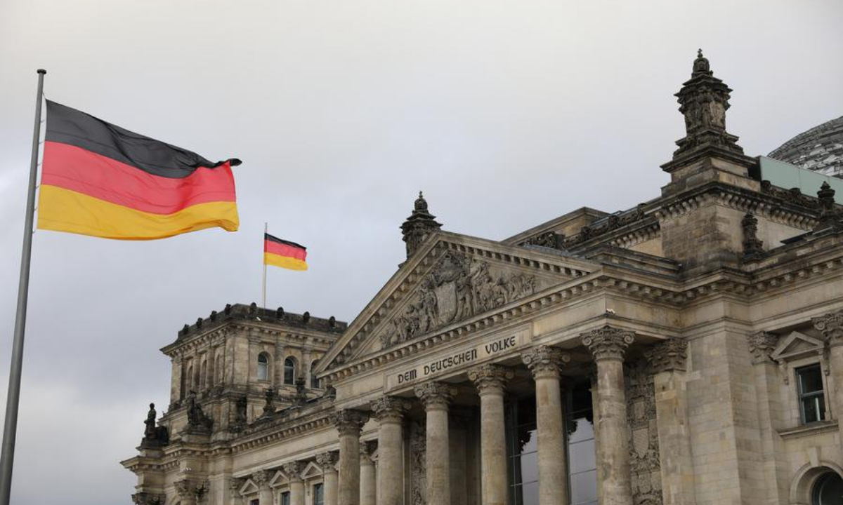 This photo taken on Dec. 16, 2024 shows the German Bundestag in Berlin, Germany. (Xinhua/Du Zheyu)